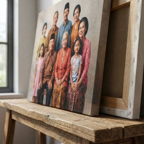Canvas Art in Modern Living Room Setting